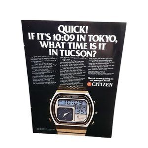 Citizen Watch No Such Thing As Average 1979 Original Magazine Print Ad